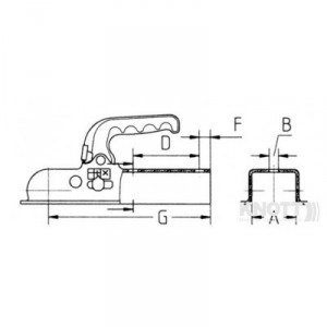 Ключалка за теглич KQ14-A - кв.50