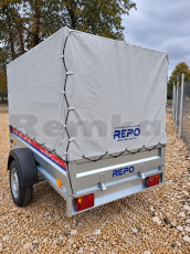 Едноосно туристическо ремарке REPO RDS 260x135x39см 750кг + шпригли и брезент